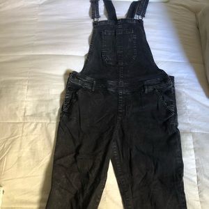 Black Denim Overalls